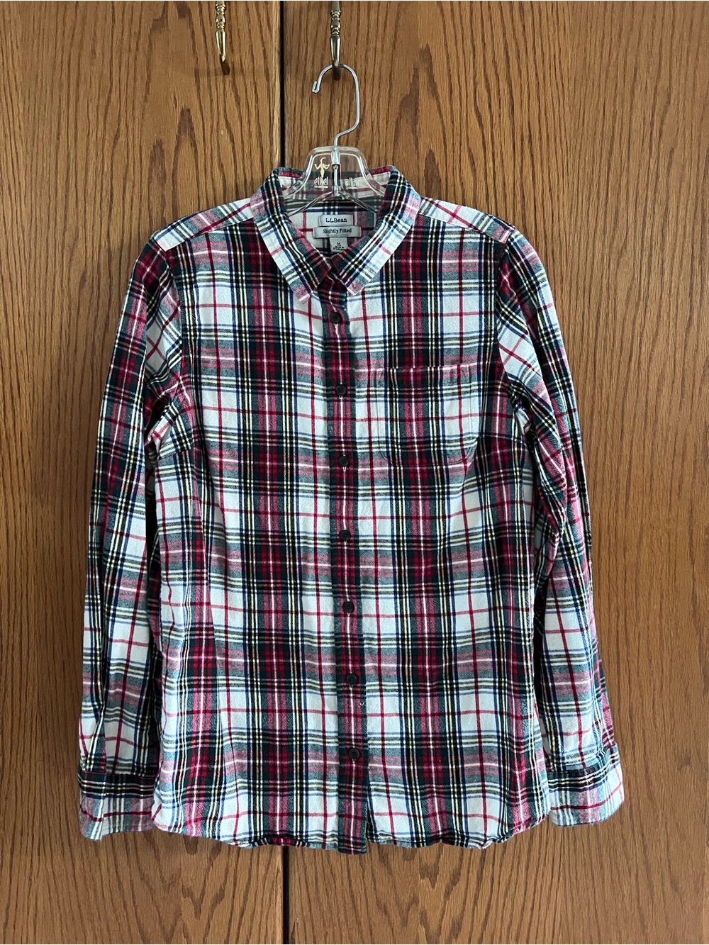 L.L.Bean WOMENS Slightly Fitted Scotch Plaid Button Down in Dress Stewart